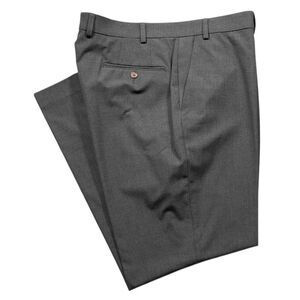 Ralph Lauren Mens Dress Pants Gray Stretch Slim Fit Flat Front Trousers 38x30